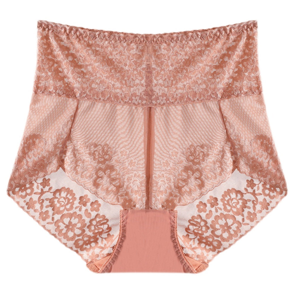 High Waist Lace Panties Embroidery Ladies