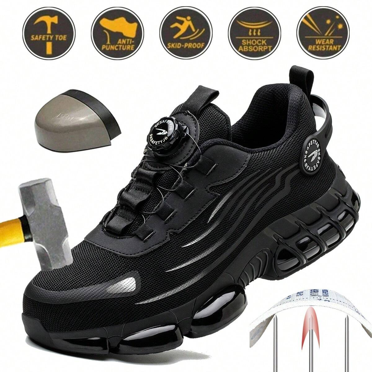 Men Lightweight Safety Outdoors Multifunction Factory Safety Shoes