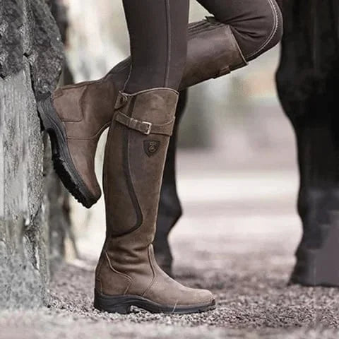 Women's Waterproof High Riding Leather Boots (Buy 2 Free shipping✔）