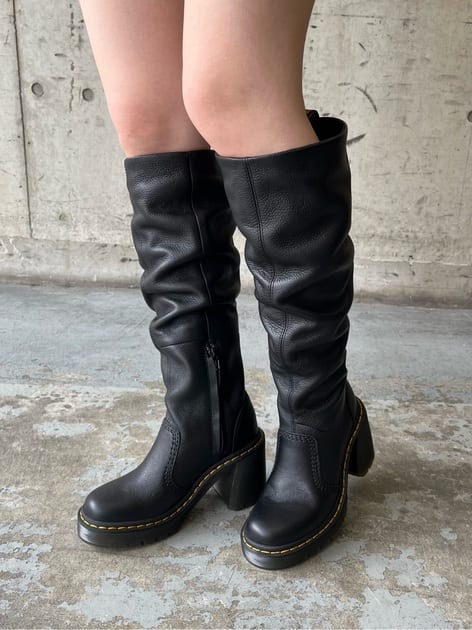 Virginia Leather Knee High Heeled Boots