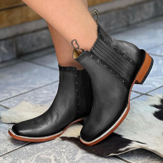 Women's Retro Thick Heel Martin Boots