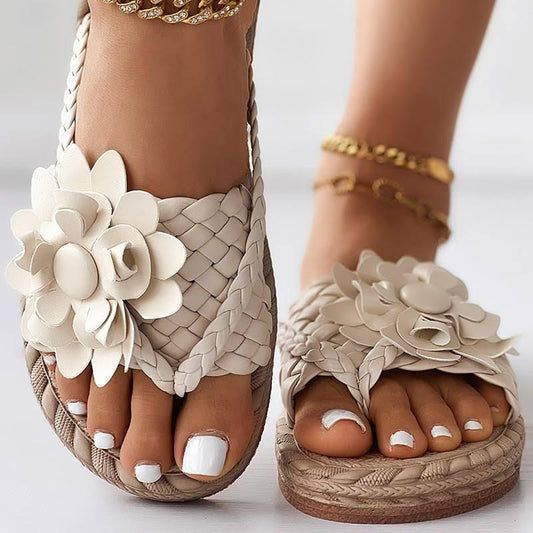 Flower Flat Flip Flops